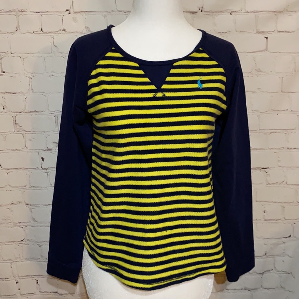 Polo Ralph Lauren Striped Yellow/Blue Sweater  Size 12-14 (Girls)